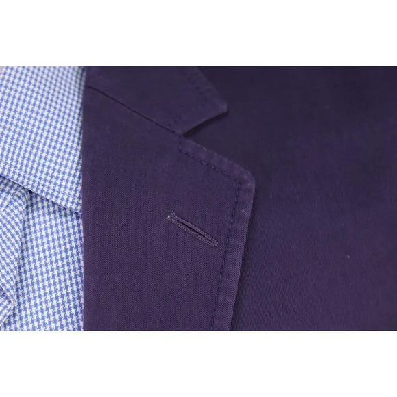 Gucci Current Solid Purple Patch Pocket 2-Btn Slim Fit Cotton Blazer Jacket 38S - Picture 5 of 9